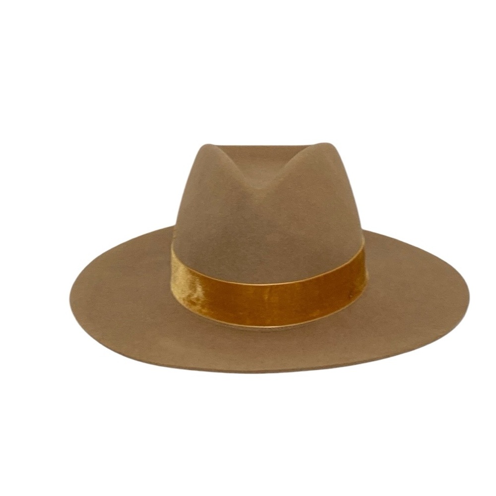 NWT Lack of Color Benson Tri Brown Wool Tall Crown Fedora Hat L